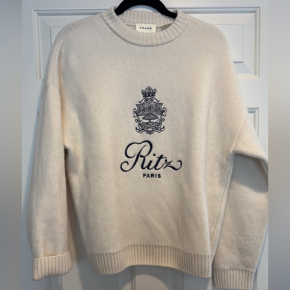 Frame ritz Paris cashmere ivory sweater